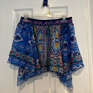 NWT ZARA Size S Aztec print float boho mini skirt